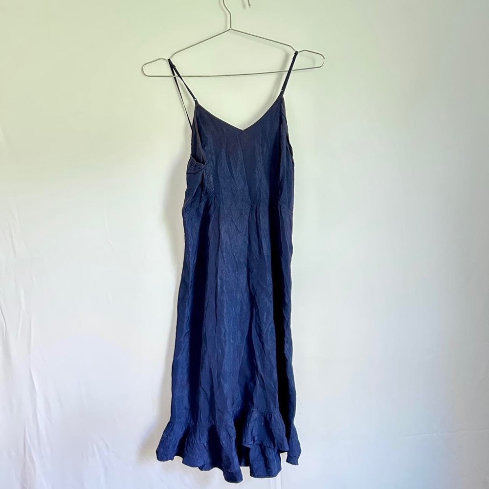 Vintage satiny blue dress